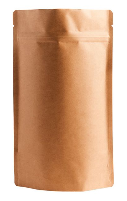 2oz Metallized Stand Up Pouches - Natural Kraft